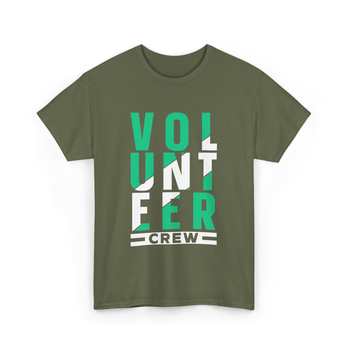 Volunteer Crew Volunteer Work T-Shirt - Military Green