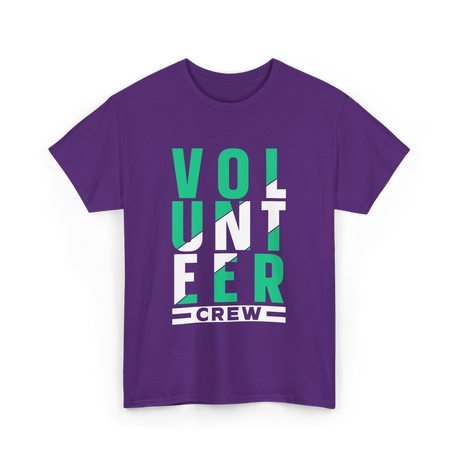 Volunteer Crew Volunteer Work T-Shirt - Purple