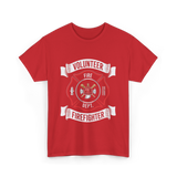 Volunteer Fire Firefighter Department T-Shirt - Red