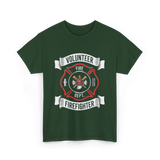 Volunteer Fire Firefighter Department T-Shirt - Forest Green