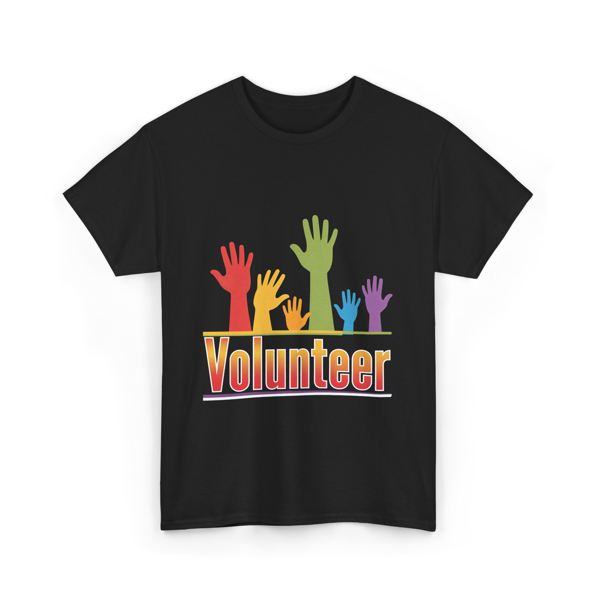 Volunteer Hands Volunteerism T-Shirt - Black