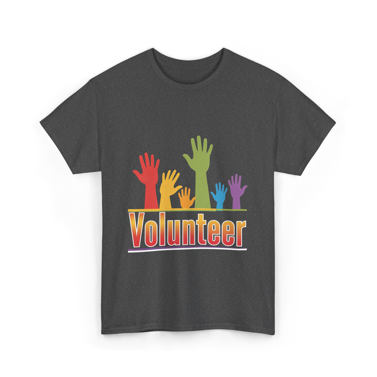 Volunteer Hands Volunteerism T-Shirt - Dark Heather