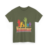 Volunteer Hands Volunteerism T-Shirt - Military Green