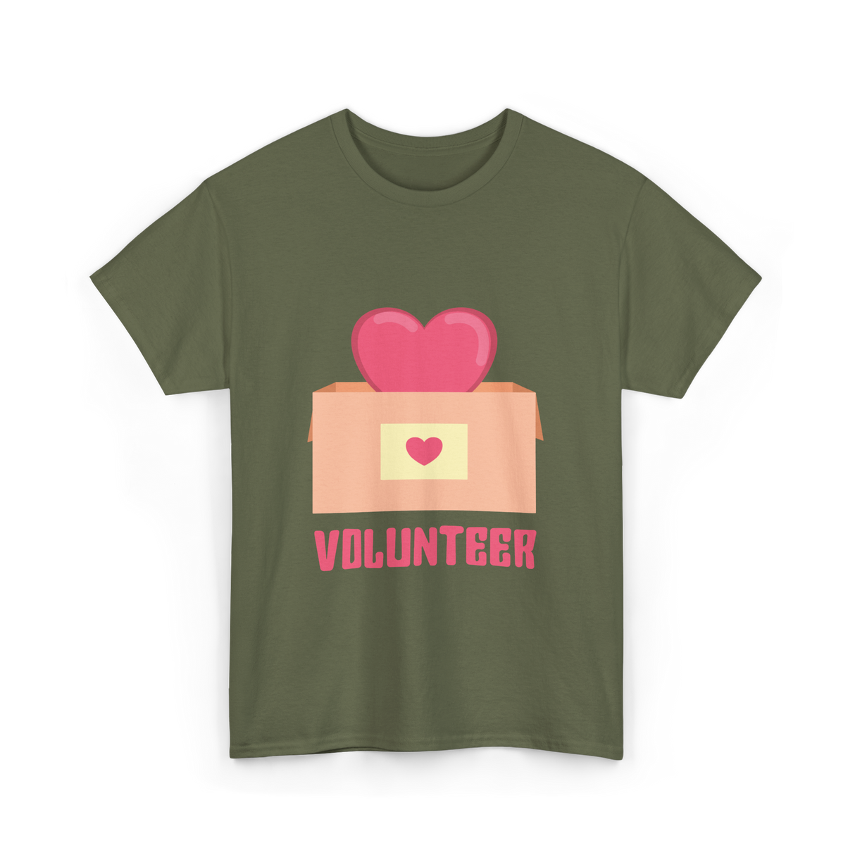 Volunteer Heart Charity Volunteer T-Shirt - Military Green