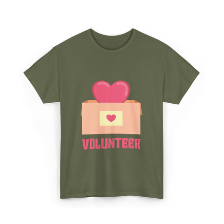 Volunteer Heart Charity Volunteer T-Shirt - Military Green