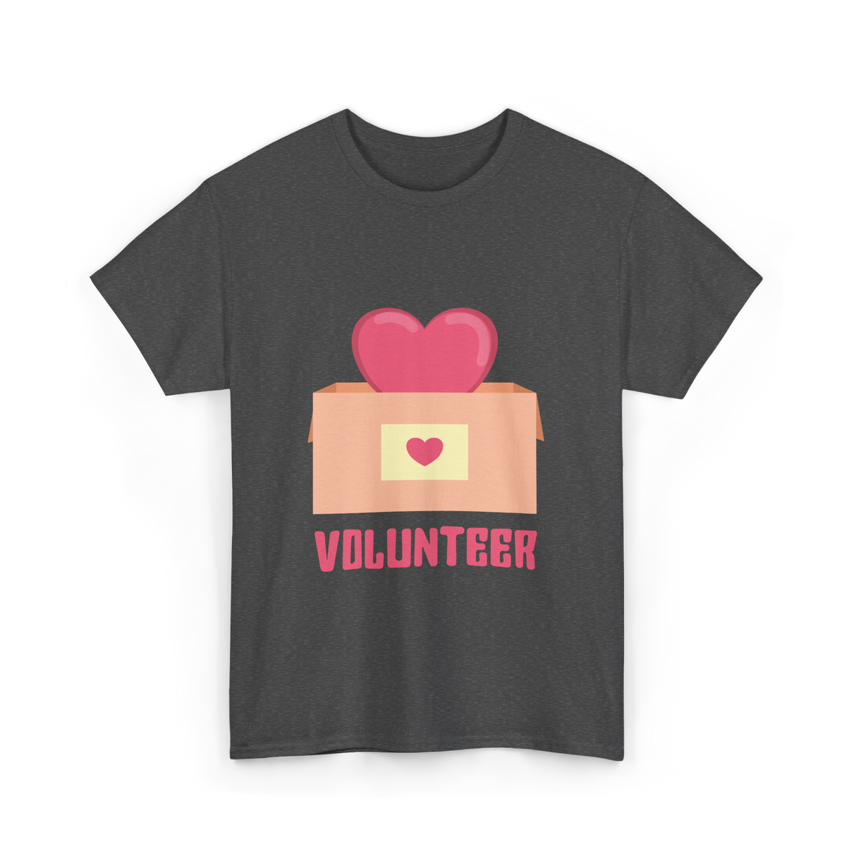 Volunteer Heart Charity Volunteer T-Shirt - Dark Heather