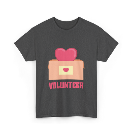 Volunteer Heart Charity Volunteer T-Shirt - Dark Heather