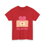 Volunteer Heart Charity Volunteer T-Shirt - Red