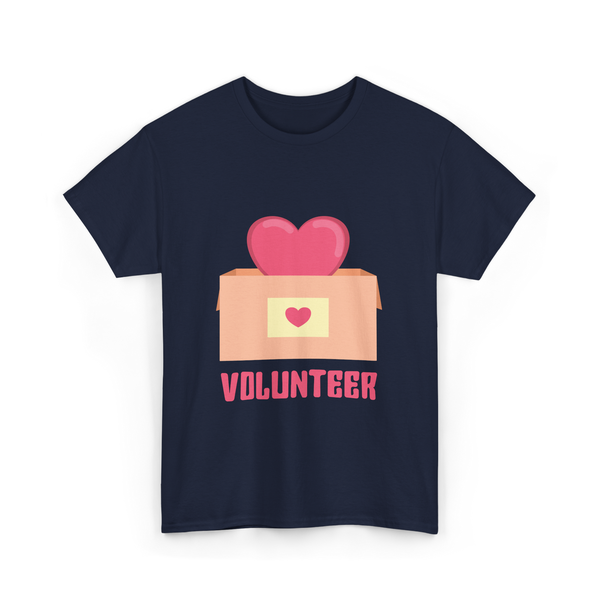 Volunteer Heart Charity Volunteer T-Shirt - Navy