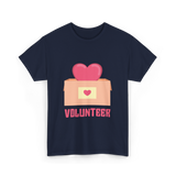 Volunteer Heart Charity Volunteer T-Shirt - Navy