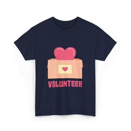 Volunteer Heart Charity Volunteer T-Shirt - Navy