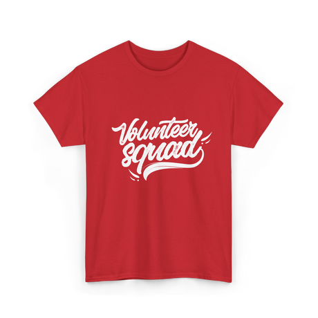 Volunteer Squad Volunteering Community T-Shirt - Red