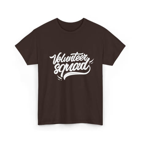 Volunteer Squad Volunteering Community T-Shirt - Dark Chocolate