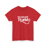 Volunteer Team Volunteer Support T-Shirt - Red