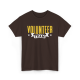 Volunteer Team Volunteer Work T-Shirt - Dark Chocolate