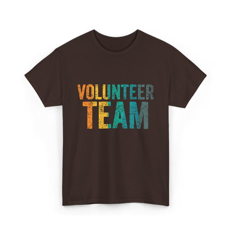 Volunteer Team Volunteering Community Service T-Shirt - Dark Chocolate