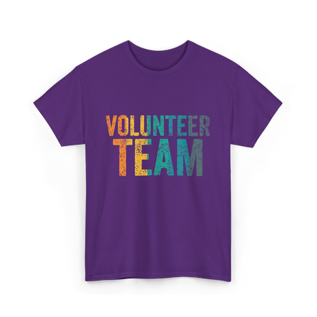 Volunteer Team Volunteering Community Service T-Shirt - Purple