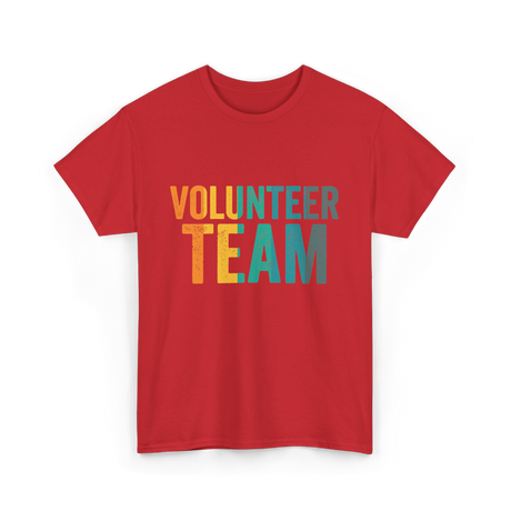 Volunteer Team Volunteering Community T-Shirt - Red