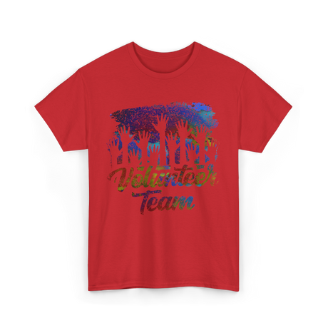 Volunteer Team Volunteering Community T-Shirt - Red