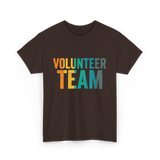 Volunteer Team Volunteering Community T-Shirt - Dark Chocolate