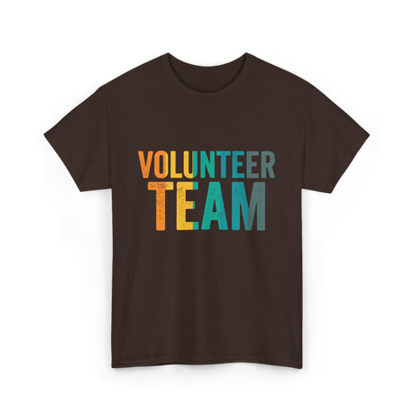 Volunteer Team Volunteering Community T-Shirt - Dark Chocolate