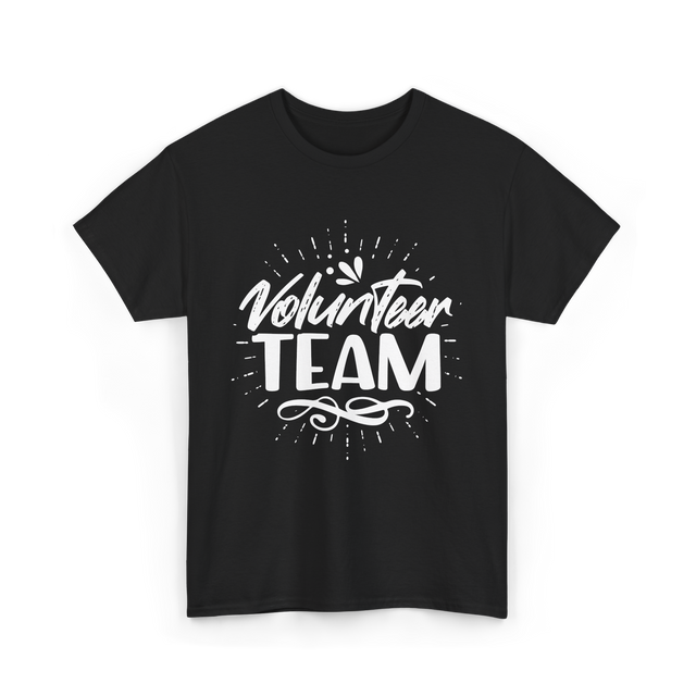 Volunteer Team Volunteering Helpers T-Shirt - Black