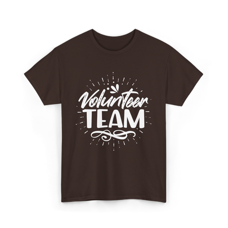 Volunteer Team Volunteering Helpers T-Shirt - Dark Chocolate