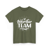 Volunteer Team Volunteering Helpers T-Shirt - Military Green