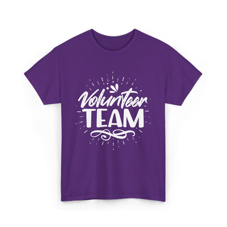 Volunteer Team Volunteering Helpers T-Shirt - Purple