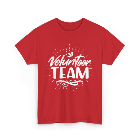 Volunteer Team Volunteering Helpers T-Shirt - Red