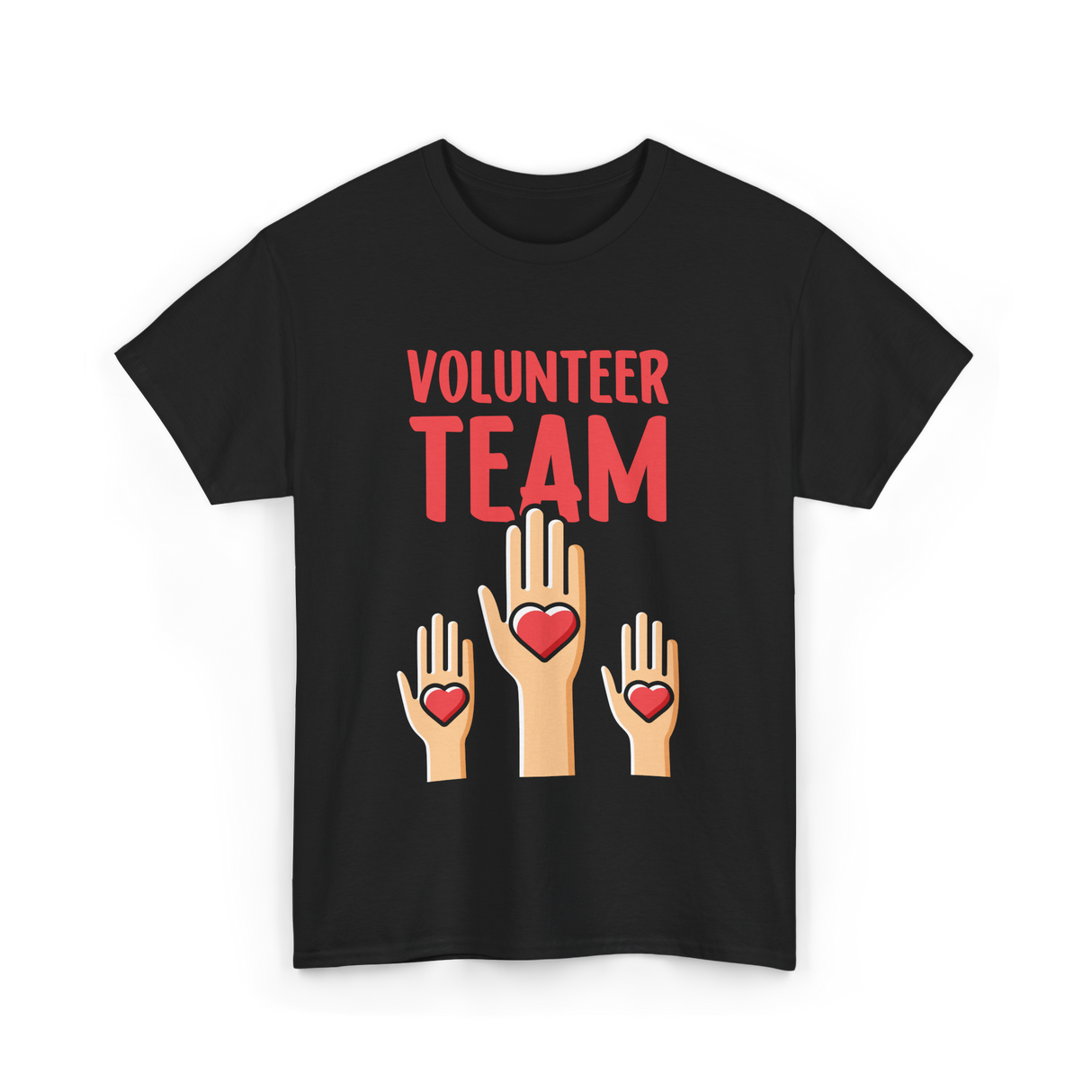 Volunteer Team Volunteering T-Shirt - Black