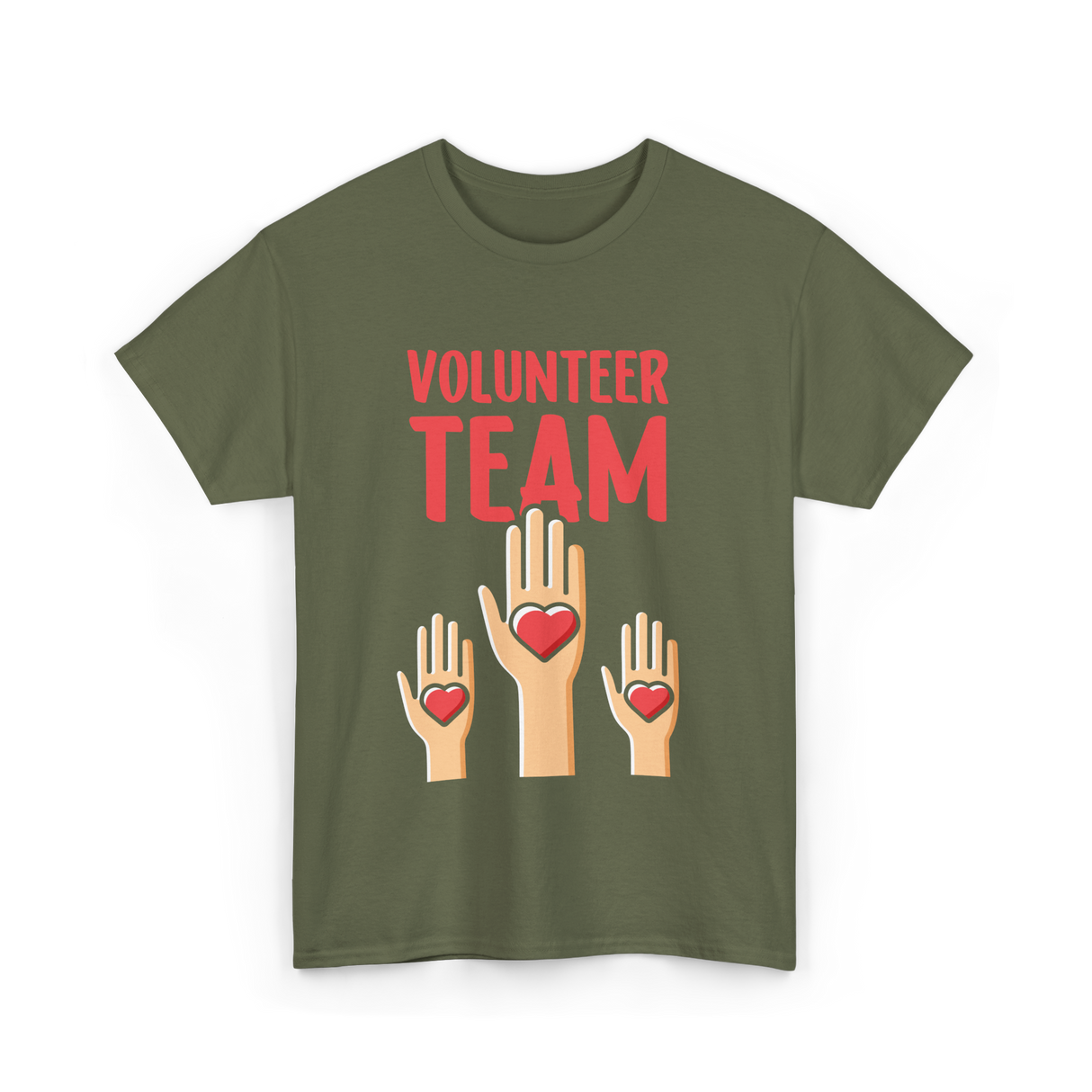 Volunteer Team Volunteering T-Shirt - Military Green