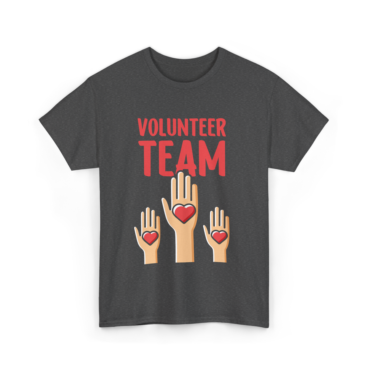 Volunteer Team Volunteering T-Shirt - Dark Heather