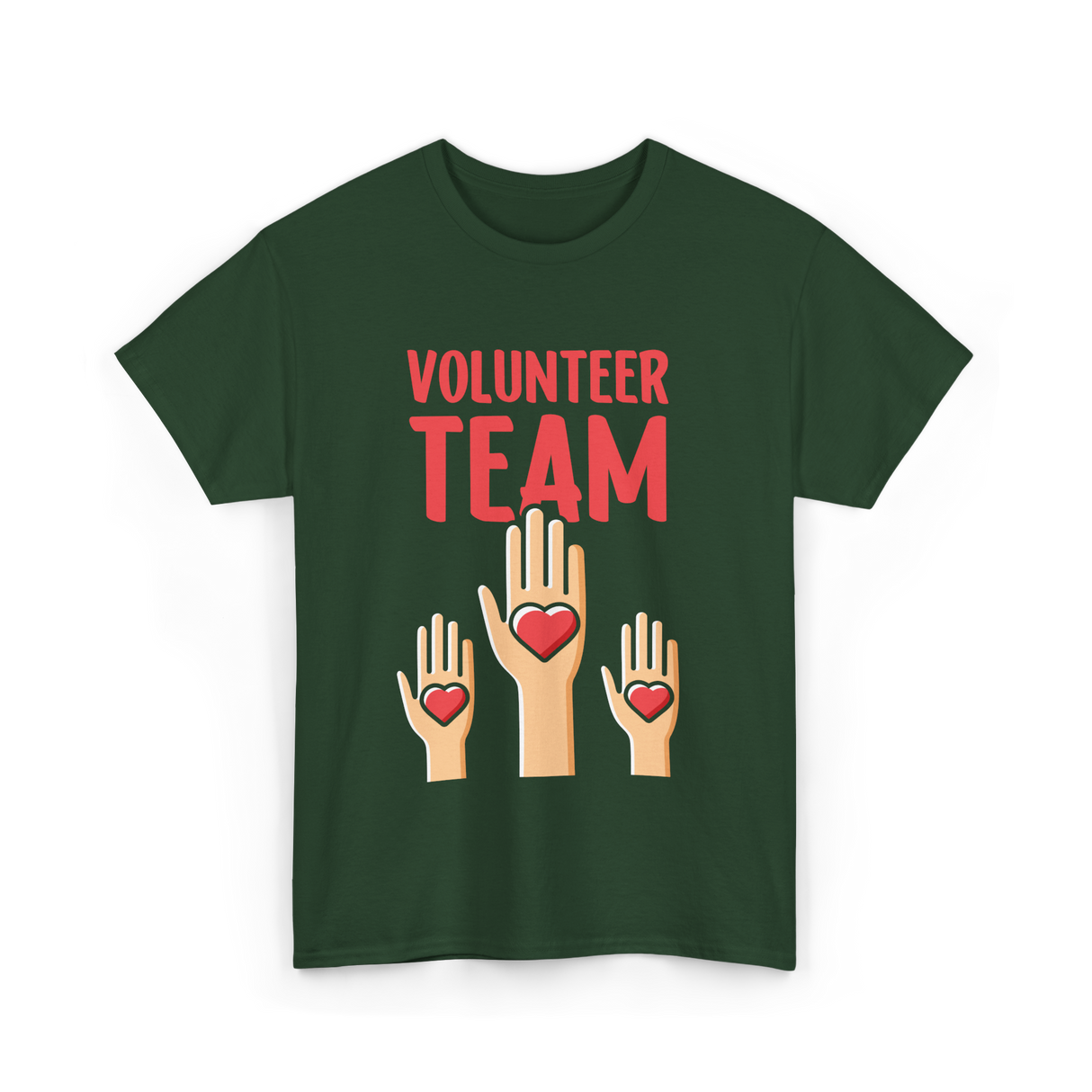 Volunteer Team Volunteering T-Shirt - Forest Green