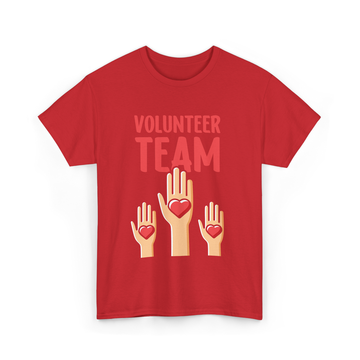 Volunteer Team Volunteering T-Shirt - Red