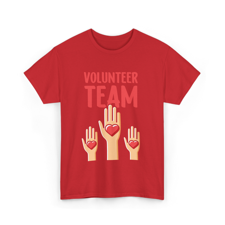 Volunteer Team Volunteering T-Shirt - Red