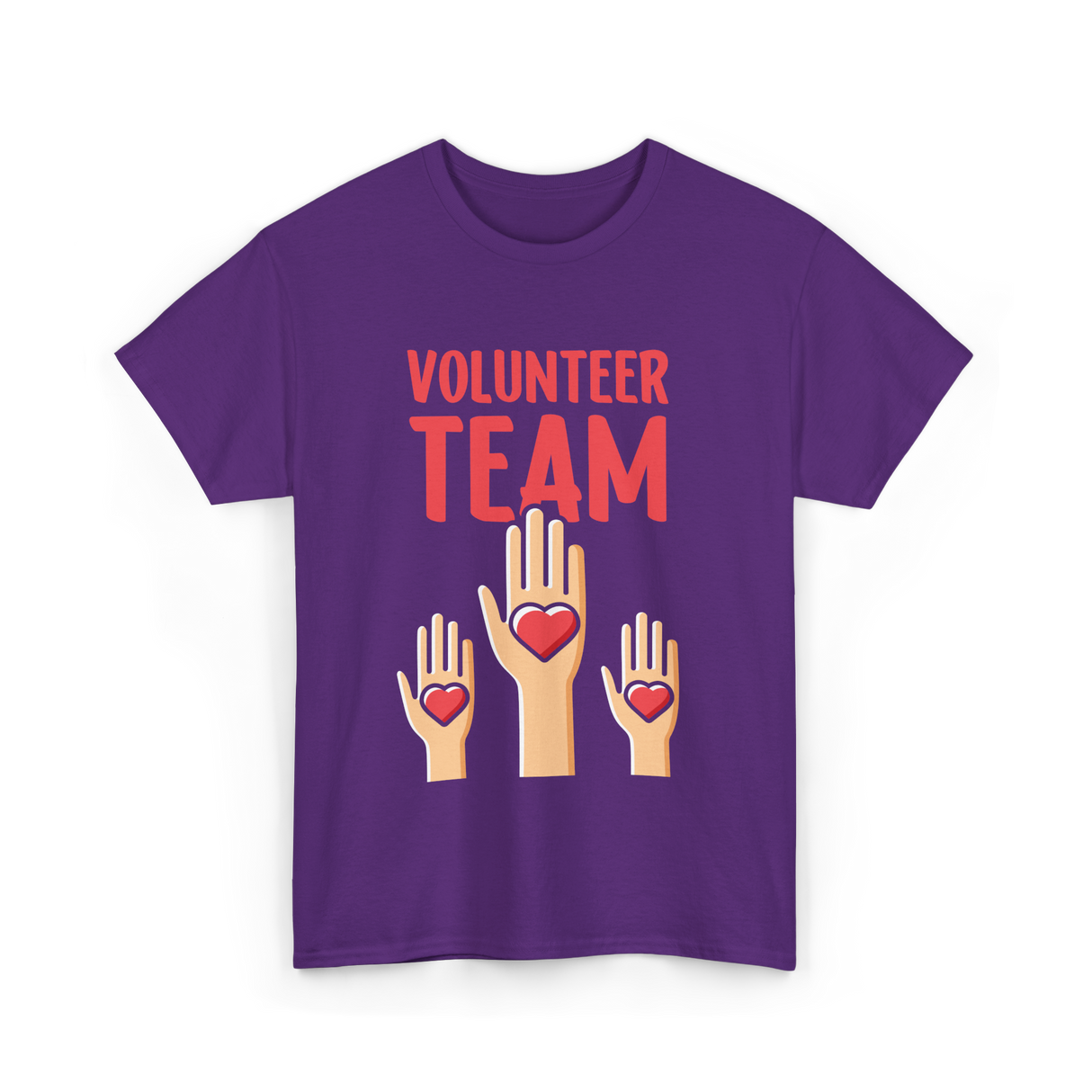 Volunteer Team Volunteering T-Shirt - Purple