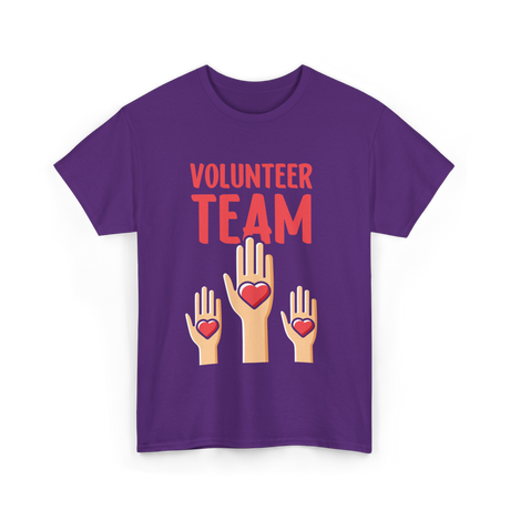 Volunteer Team Volunteering T-Shirt - Purple