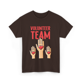 Volunteer Team Volunteering T-Shirt - Dark Chocolate