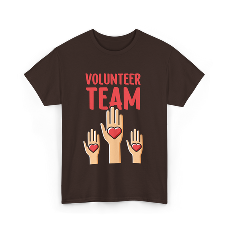 Volunteer Team Volunteering T-Shirt - Dark Chocolate