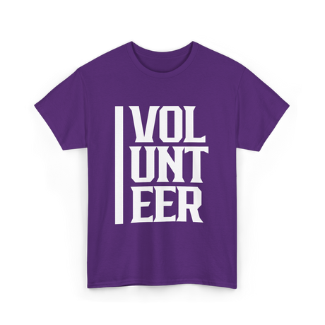 Volunteer Volunteer Work Community Service T-Shirt - Purple