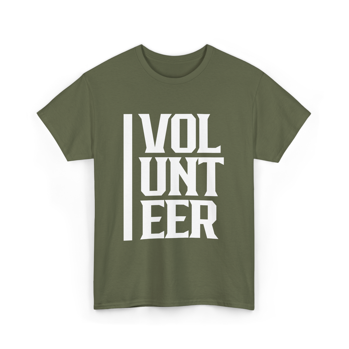 Volunteer Volunteer Work Community Service T-Shirt - Military Green