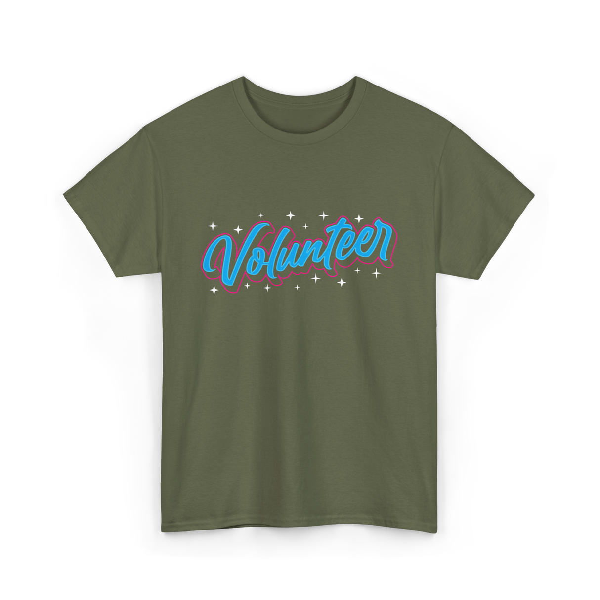 Volunteer Volunteer Work Community T-Shirt - Military Green