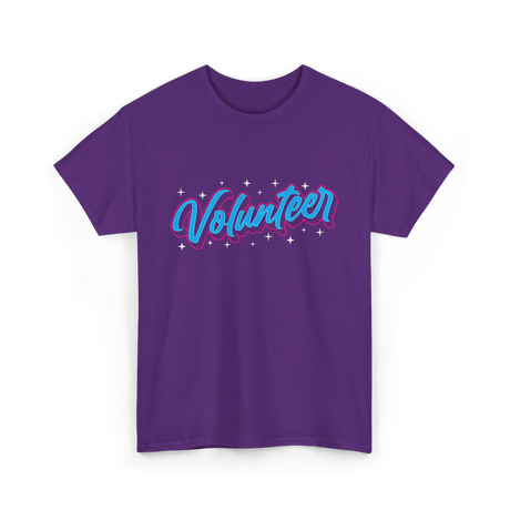 Volunteer Volunteer Work Community T-Shirt - Purple