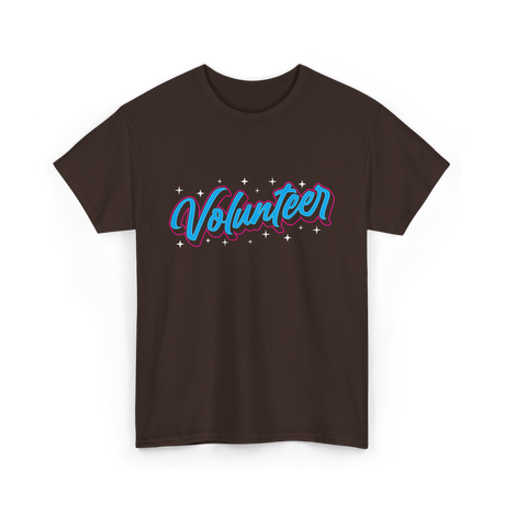 Volunteer Volunteer Work Community T-Shirt - Dark Chocolate