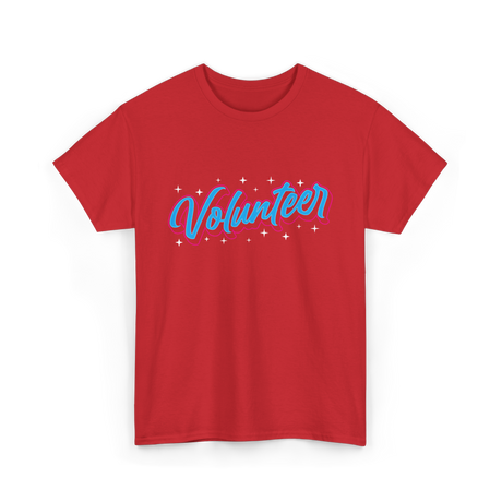 Volunteer Volunteer Work Community T-Shirt - Red