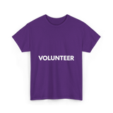 Volunteer Volunteering Community Service T-Shirt - Purple