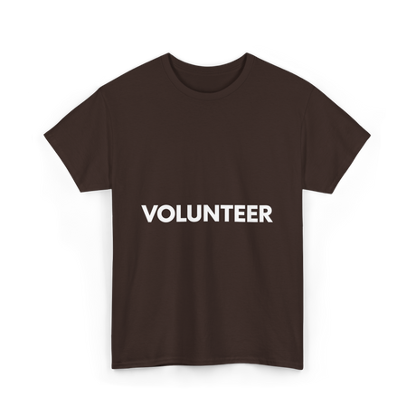 Volunteer Volunteering Community Service T-Shirt - Dark Chocolate