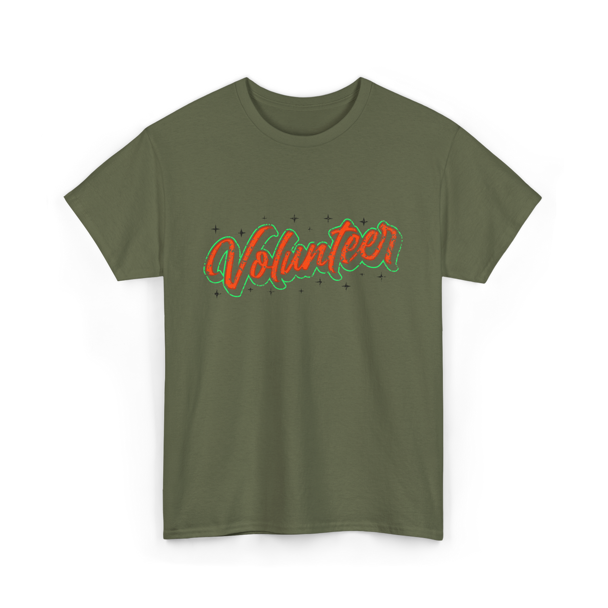 Volunteer Volunteerism Community Service T-Shirt - Military Green