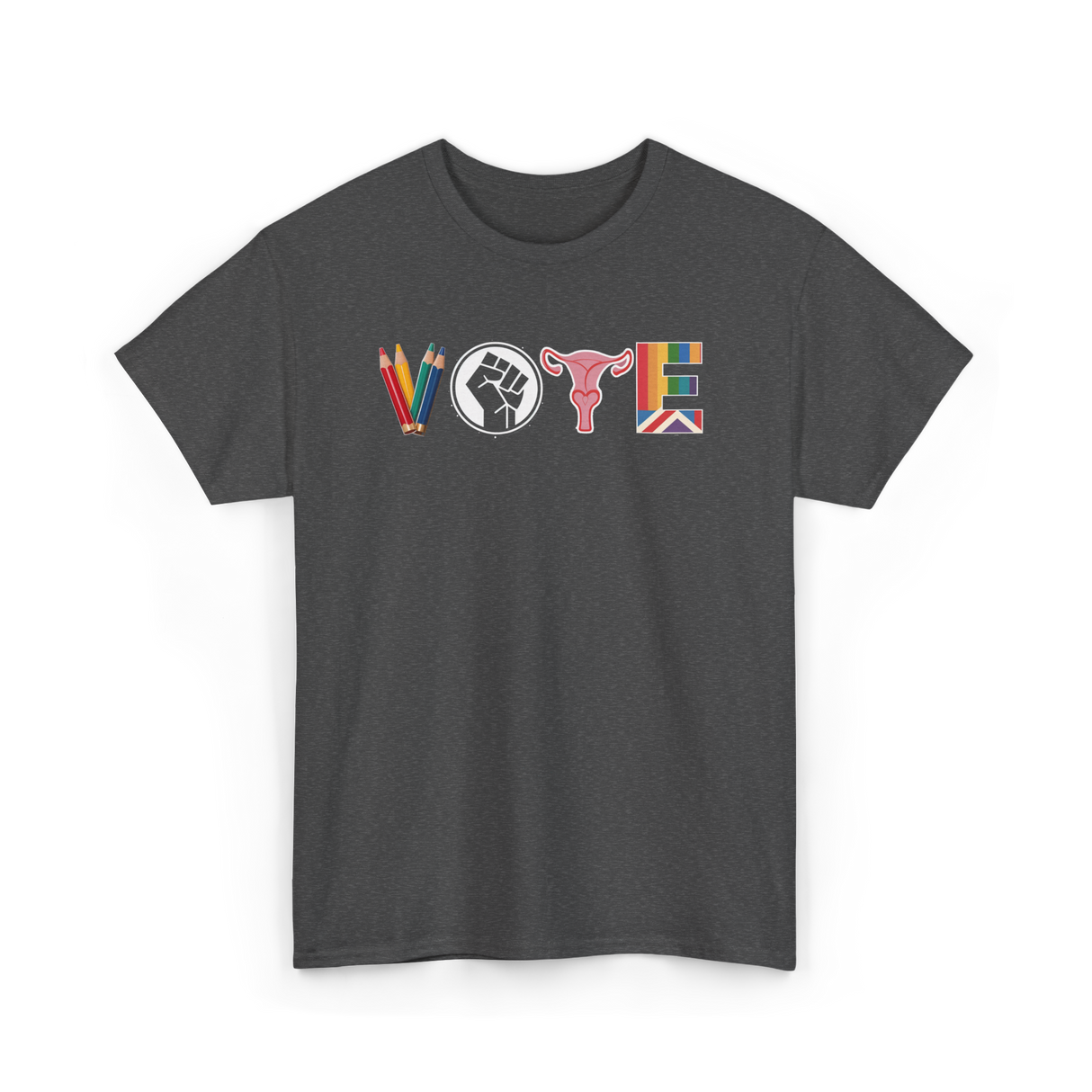 Vote Activism Inclusion Empowerment T-Shirt - Dark Heather